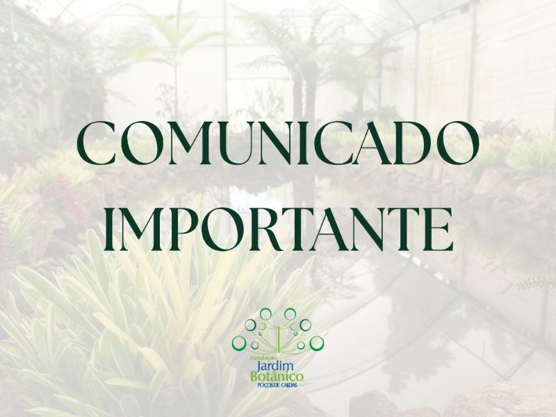 Jardim Bot&acirc;nico n&atilde;o abrir&aacute; ao p&uacute;blico neste domingo, 09 de agosto