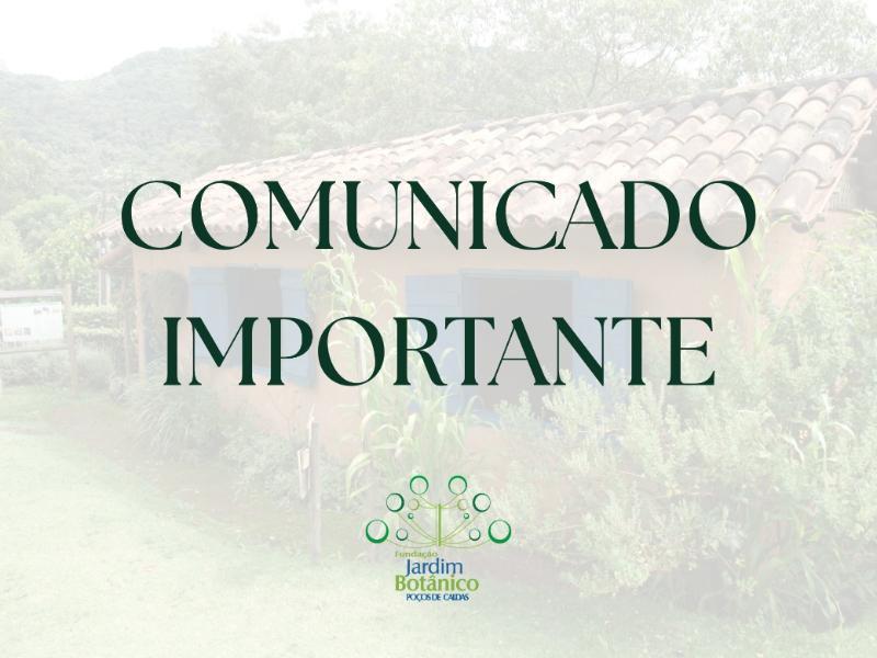 Jardim Bot&acirc;nico n&atilde;o abrir&aacute; ao p&uacute;blico neste domingo, 25 de outubro
