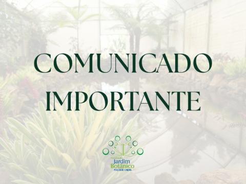 Jardim Bot&acirc;nico n&atilde;o abrir&aacute; ao p&uacute;blico neste domingo, 09 de agosto